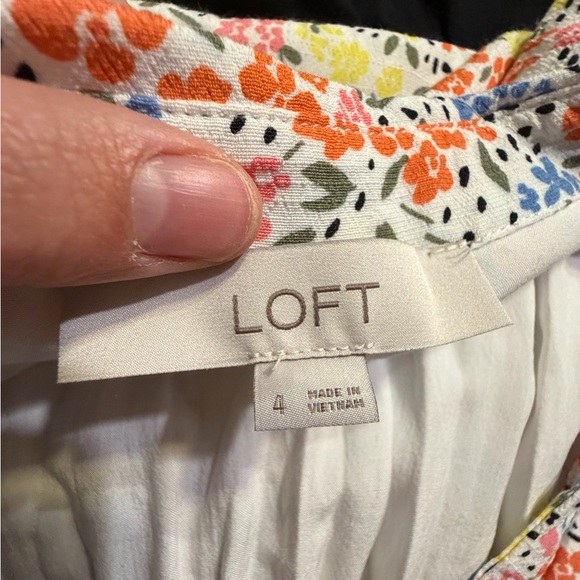 LOFT Multicolor Floral Midi Dress - Picture 4 of 4